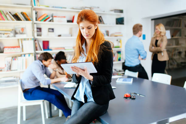 istock Businesswoman in modern office 1055895088