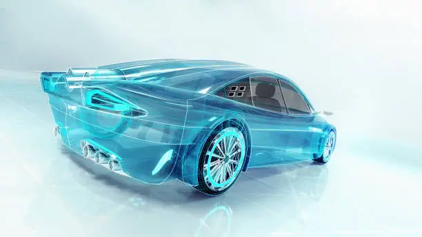 3D conceptual rendering, my own car design