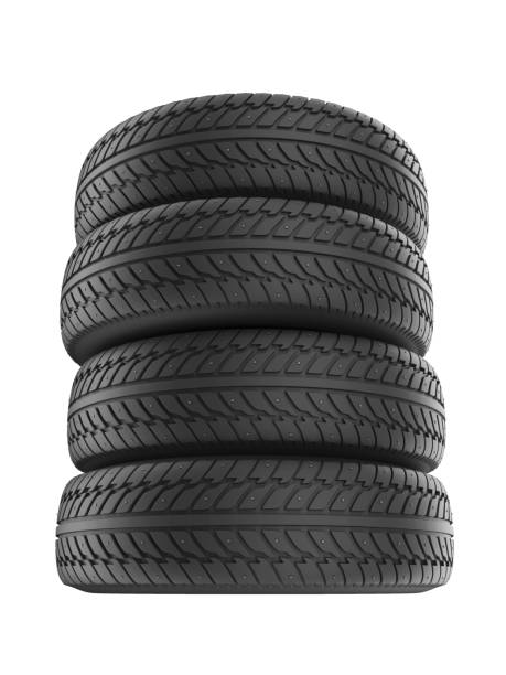 istock Stack of New Studded Winter Tires 1055900752