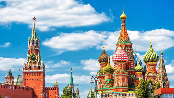 istock Moscow Kremlin and St Basil's Cathedral on the Red Square 1055901454