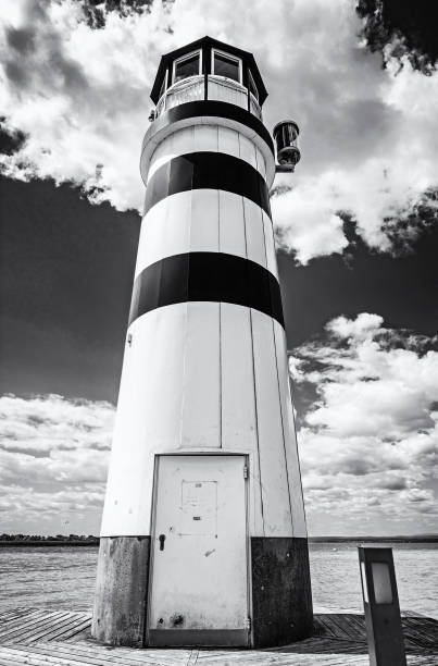 istock Lighthouse on Neusiedler See, Austria, colorless 1055901764