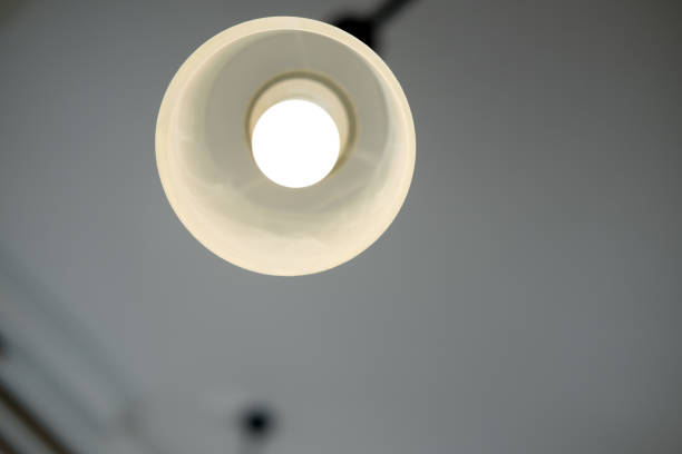 istock Hanging lamps decoration in coffee shop 1055902946