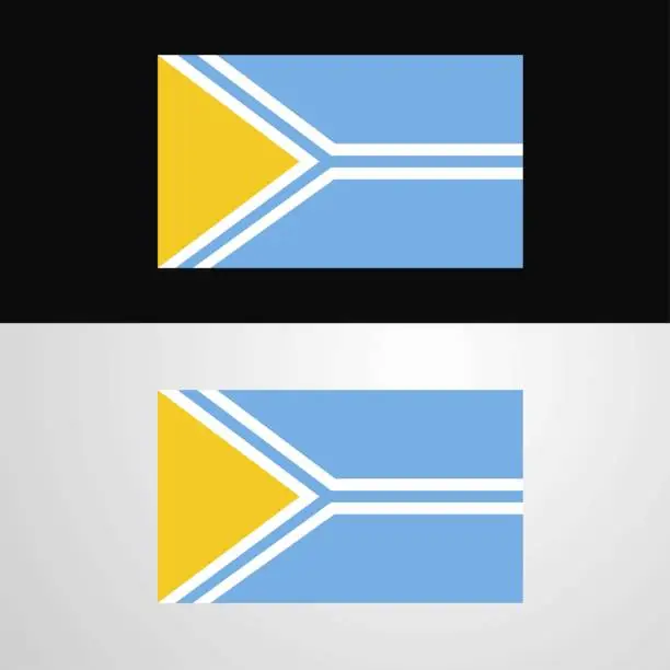 Vector illustration of Tuva Flag banner design