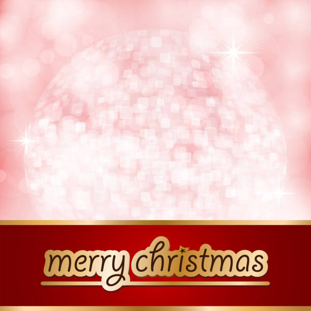 illustrazioni stock, clip art, cartoni animati e icone di tendenza di un vettore creativo di buon natale illustrazione - sfondo scintillante rosa chiaro, con una sfera scintillante scintillante è lo stesso colore e tono - pink christmas christmas ornament sphere