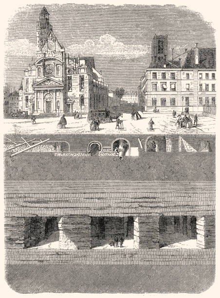 istock The underground of Paris, France, 19th century 1055905988