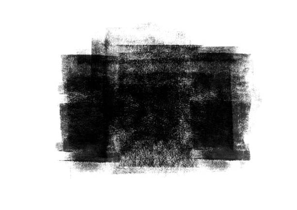 istock Black color graphic patches graphic brush strokes design effect element for background 1055906434