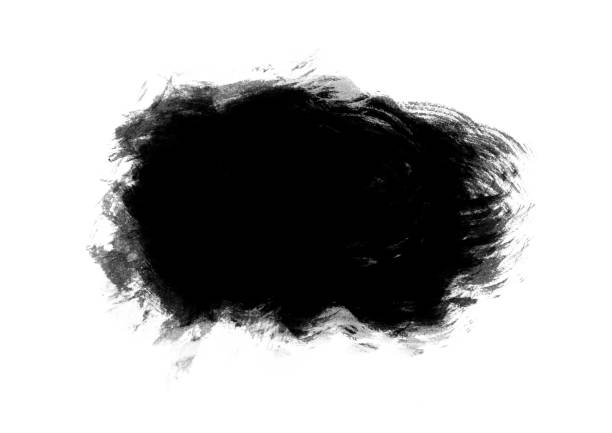 istock Black color graphic patches graphic brush strokes design effect element for background 1055906574