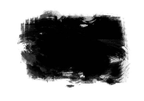 istock Black color graphic patches graphic brush strokes design effect element for background 1055907172