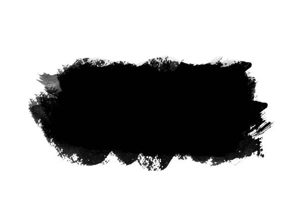 istock Black color graphic patches graphic brush strokes design effect element for background 1055907262