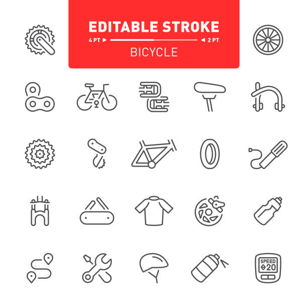 ilustraciones, imágenes clip art, dibujos animados e iconos de stock de iconos de bicicletas - bicycle frame