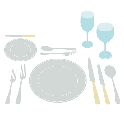 Place Setting Vector Illustration Stock Illustration - Download Image ...