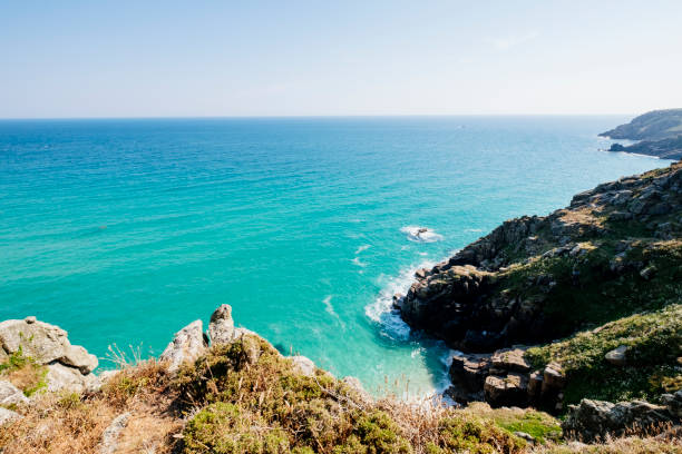 istock Beautiful idyllic summer day over the South Cornish Coast. 1055946128