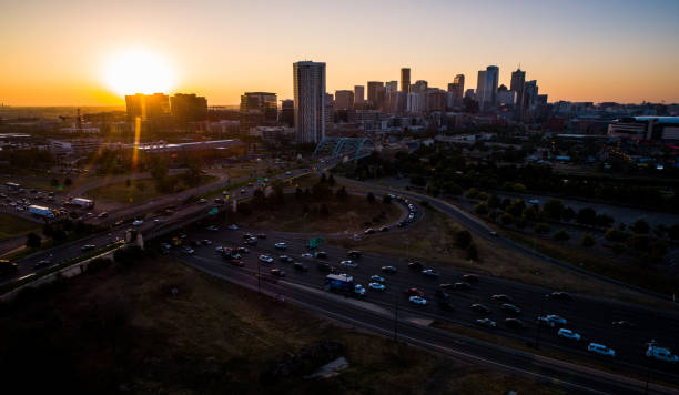 istock Traffic morning commute into Denver Colorado downtown highway congestion 1055949870