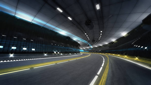 istock illuminated city highway tunnel with spotlights 1055953716