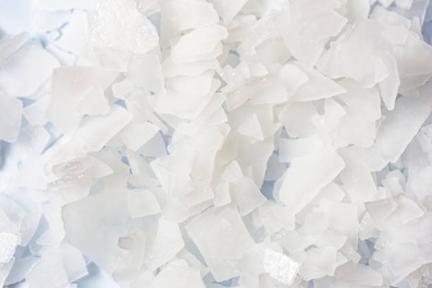 Close Up of Magnesium Flakes Close Up Photograph of Magnesium Flake Crystals sodium stock pictures, royalty-free photos & images