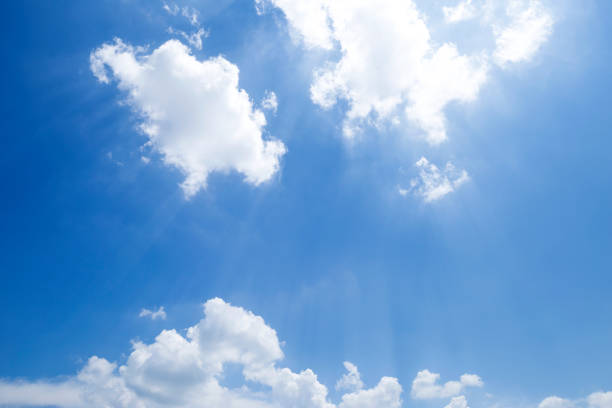 istock Beautiful summer blue sky, white cloud over blue sky 1055969760
