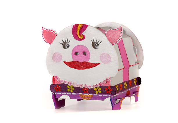 istock Pink piggybank on a white background 1055972616
