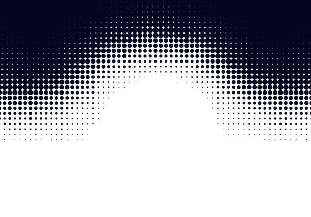 istock Pop art halftone retro background shapes with cartoon style 1055973710