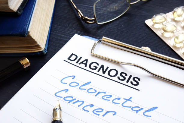 Colorectal cancer written in medical documents. Colorectal cancer written in medical documents. colorectal cancer photos stock pictures, royalty-free photos & images