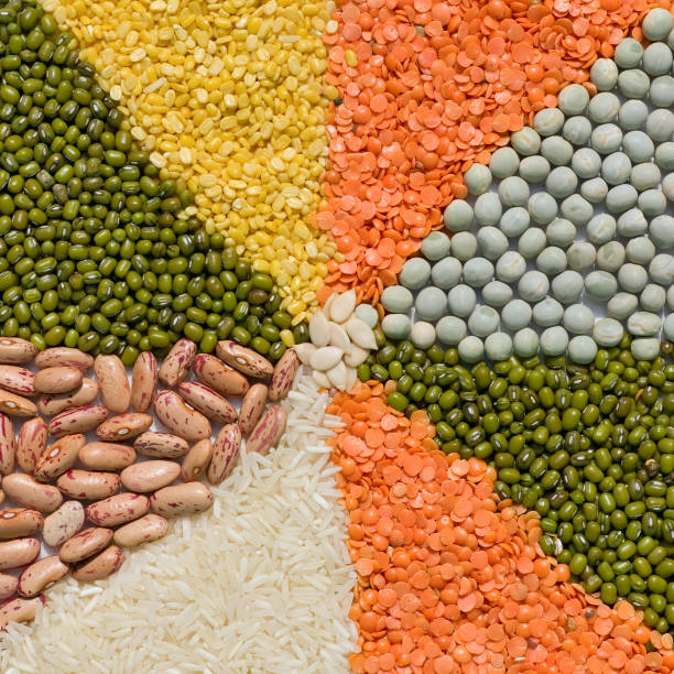 istock Colorful mix from different dry grains 1055985156