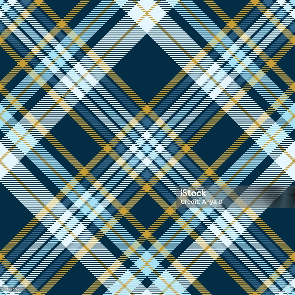 Plaid pattern in teal green, robin egg blue and mustard yellow All over fabric texture print Plaid stock vector