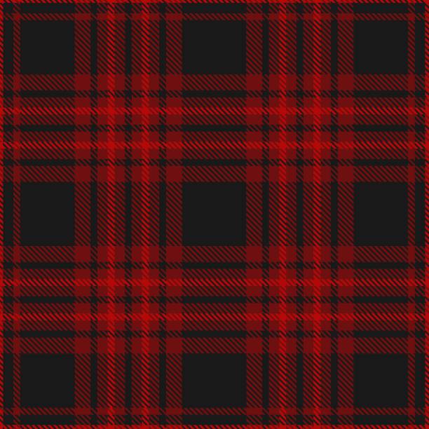 ilustrações de stock, clip art, desenhos animados e ícones de plaid pattern in black and burgundy - textile backgrounds irish culture decoration