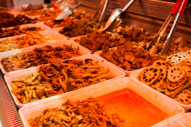 istock Chengdu Marinated Spicy Street Food Stall. 1055996712