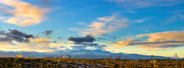 istock Las Vegas Pano in winter 1055997242