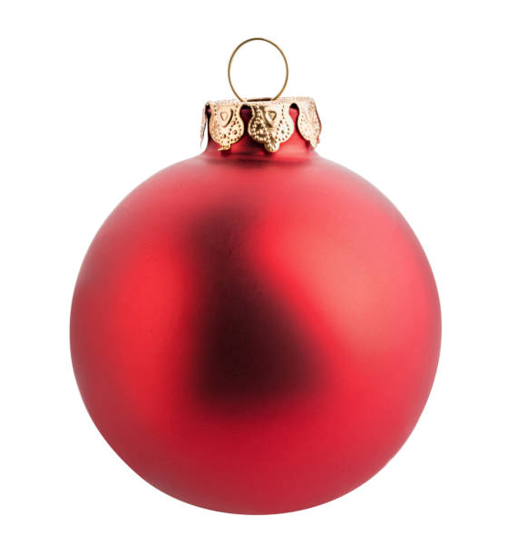 istock Red christmas ball isolated on white background. Clipping path 1056012138