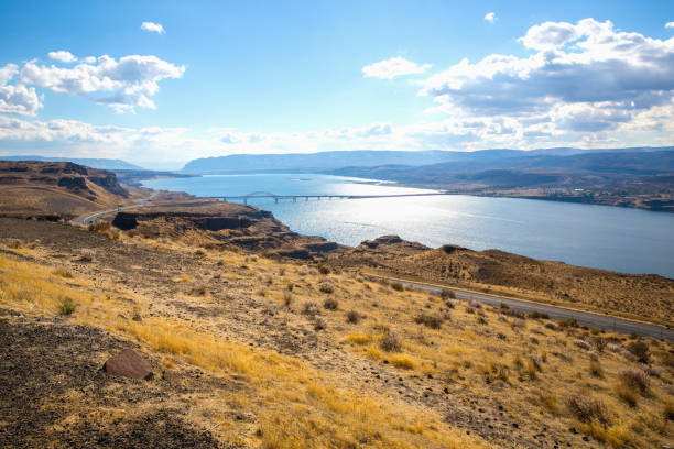istock Columbia River and Vantage Bridge I-90, Washington-USA 1056022076