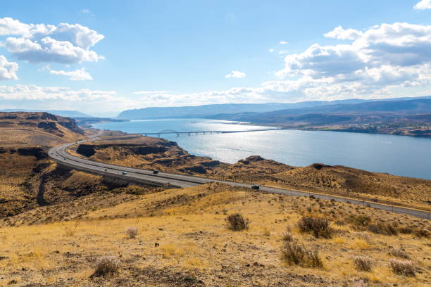 istock Columbia River and Vantage Bridge I-90, Washington-USA 1056022234