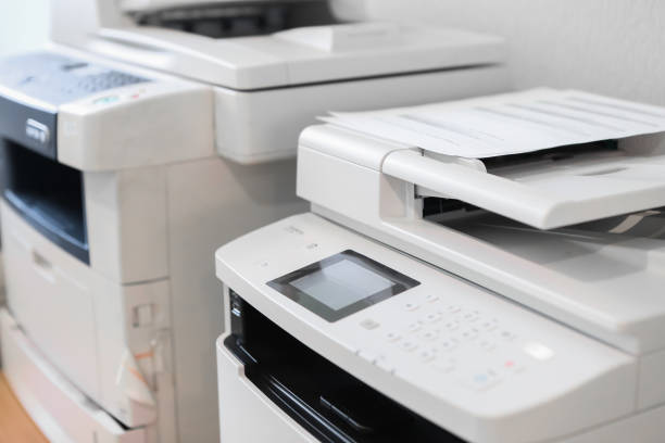 stampa universale della fotocopiatrice scanner per apparecchiature di office - copy area foto e immagini stock