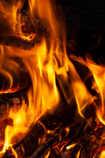 istock Fire, flames on a black background. Fire for advertising. 1056028798