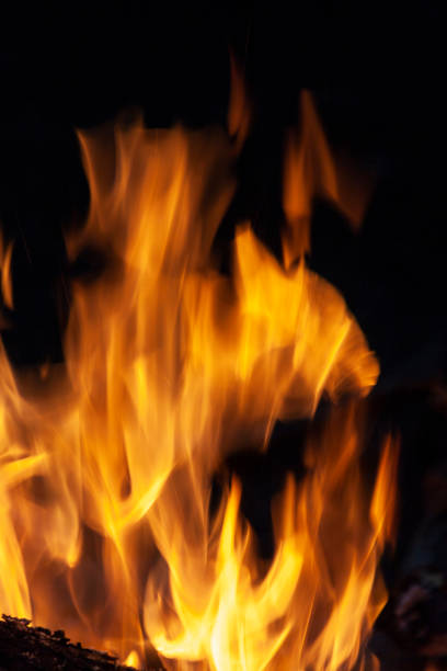 istock Fire, flames on a black background. Fire for advertising. 1056028976