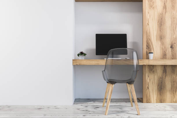 istock Small business office workplace freelance, mock up 1056037086
