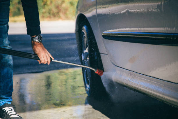 istock High-pressure washing car outdoors 1056055498
