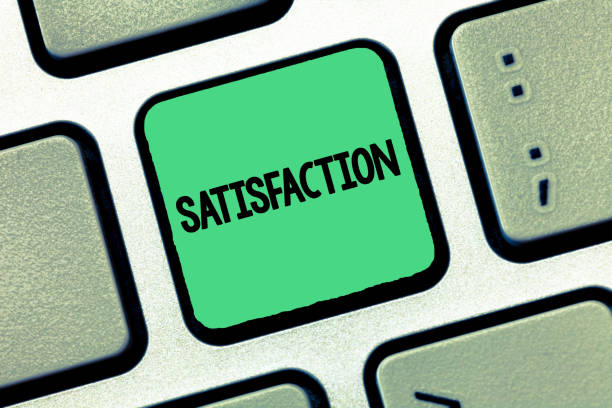 istock Handwriting text writing Satisfaction. Concept meaning Fulfilment of wishes expectations or needs Good experience 1056065764