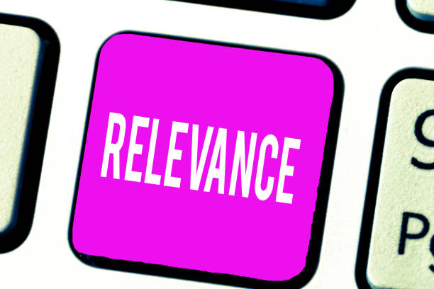 istock Handwriting text Relevance. Concept meaning Being closely connected Appropriate Important information 1056065942