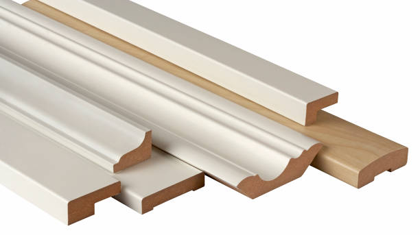 istock Combination of Wooden Skirting boards over white 1056066004
