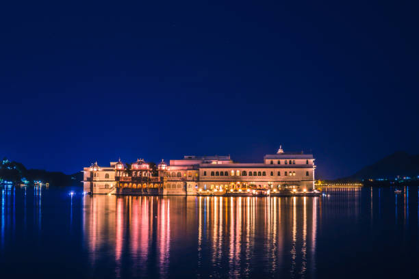 istock Night view over Lake Pichola, Udaipur, India 1056067902