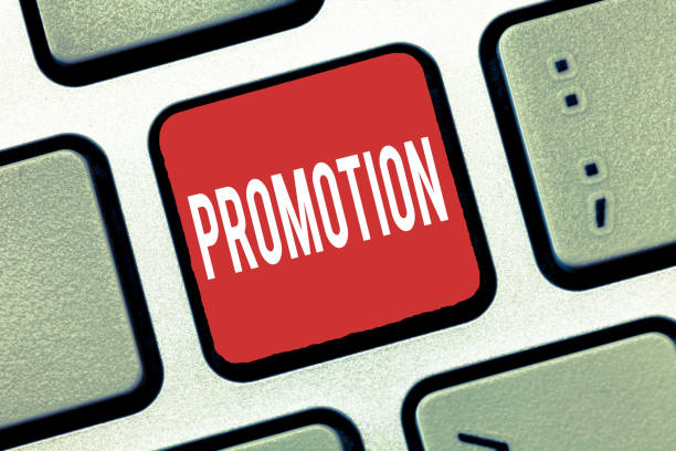 istock Handwriting text writing Promotion. Concept meaning Activity supporting a cause Advertising Advance in rank Sale 1056072546