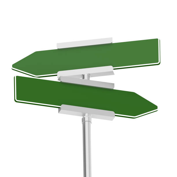 istock Green signboard with metal pole 1056078056