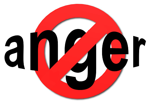 Angry In/sign Stop Anger Sign In Red Stock Photo - Download Image Now - Abuse ...