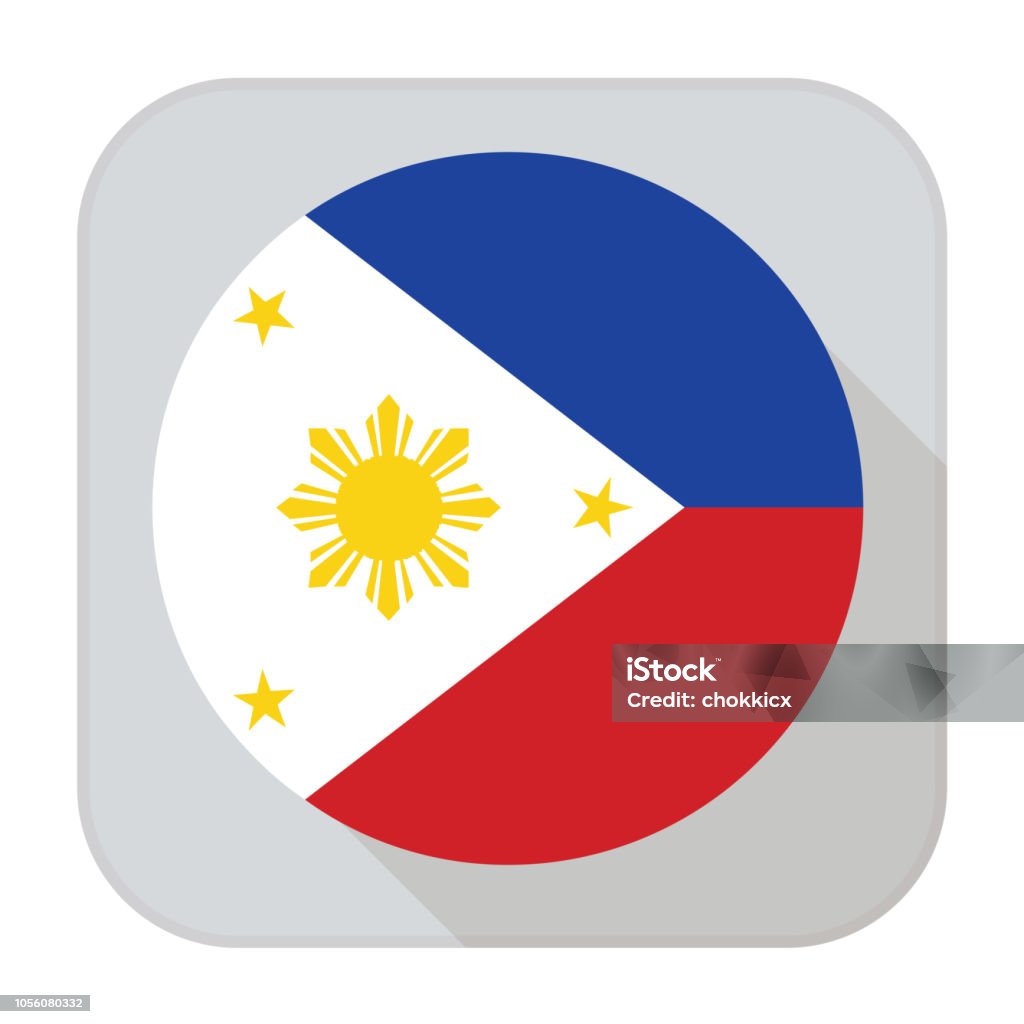 Philippines Flag mobile app concept Circle stock vector