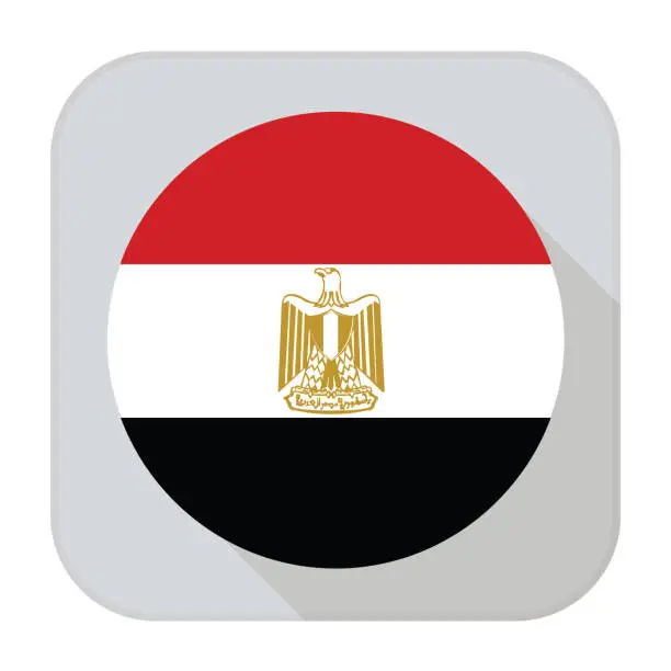 Vector illustration of Egypt Flag