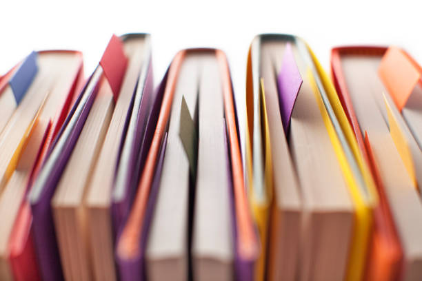 istock Books with bookmark on white background 1056099756