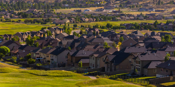 istock Lovely homes in Eagle Mountain by the golf course 1056101570