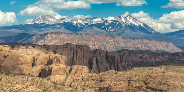 istock Precipitous Cliff and La Sal Mountain in Moab Utah 1056101818