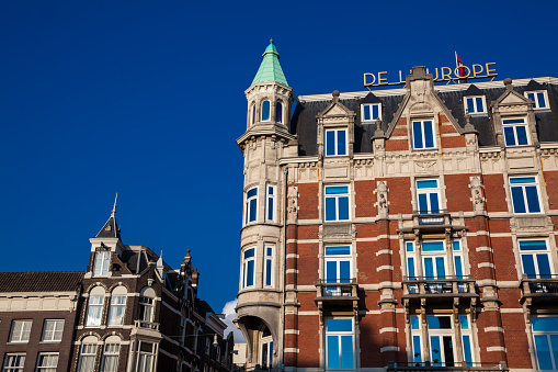 A'DAM Tower with blue sky at Amsterdam-Noord, The Netherlands