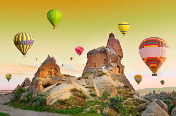istock Hot air balloons in Cappadocia, Turkey 1056116526